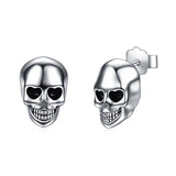 Sterling Silver Skull Stud Earrings