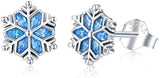 Sterling Silver Snowflake Hypoallergenic Stud Earrings