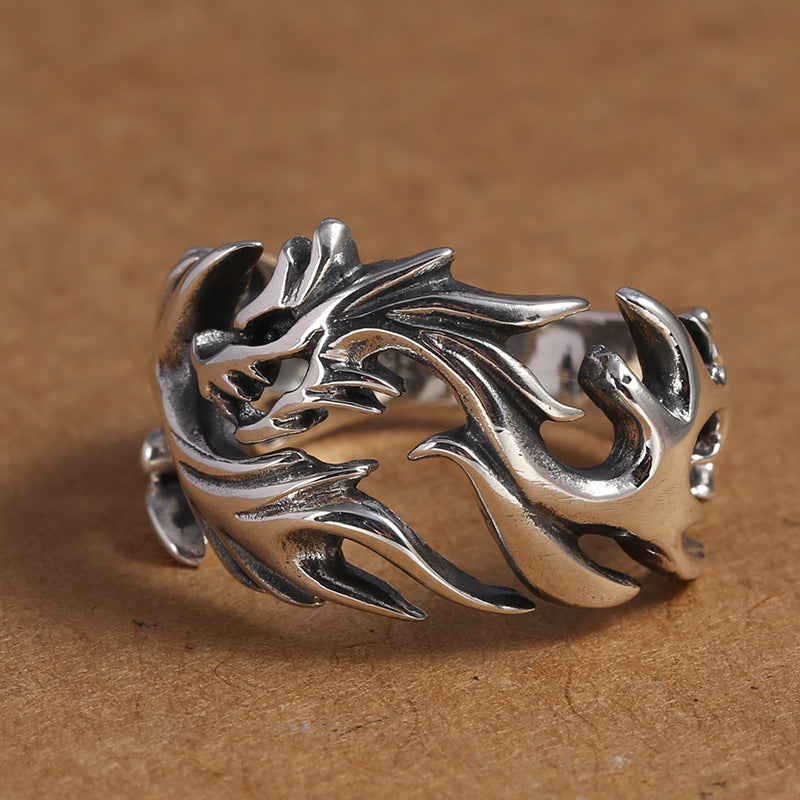 Men's Ornate Dragon  Ring