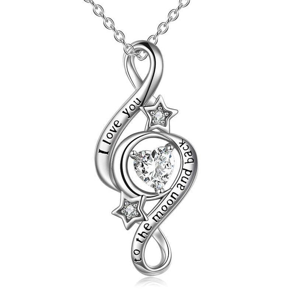 I Love You To The Moon And Back Infinity Necklace