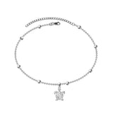 Sterling Silver Turtle Anklet