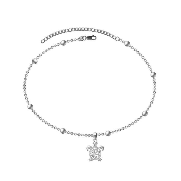 Sterling Silver Turtle Anklet